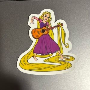 REPUNZEL PLAYING GUITAR STICKER